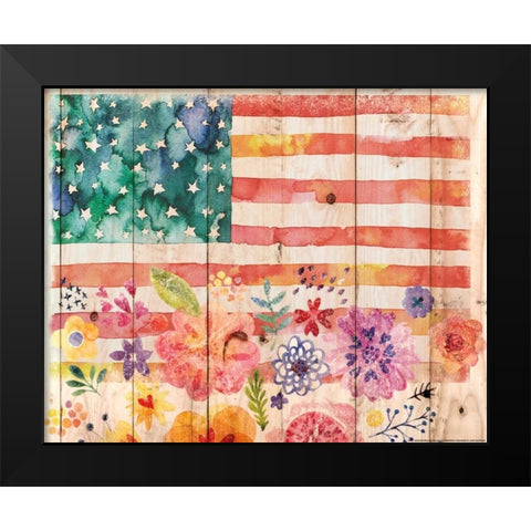 Flag 8 Black Modern Wood Framed Art Print by Nobleworks, Inc.