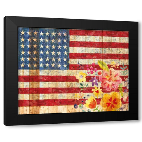 Flag 10 Black Modern Wood Framed Art Print by Nobleworks, Inc.