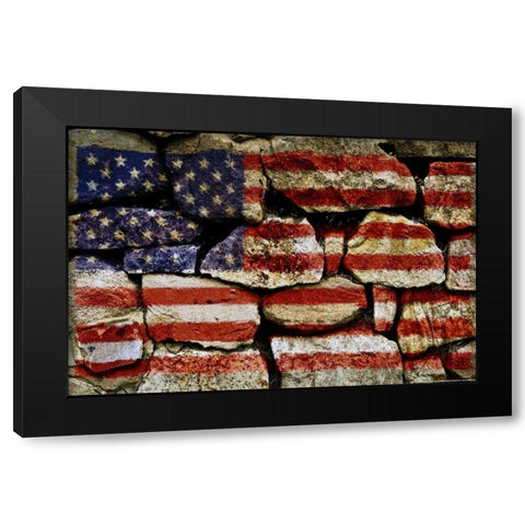 Flag 11 Black Modern Wood Framed Art Print by Nobleworks, Inc.