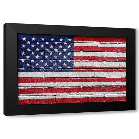Flag 12 Black Modern Wood Framed Art Print by Nobleworks, Inc.