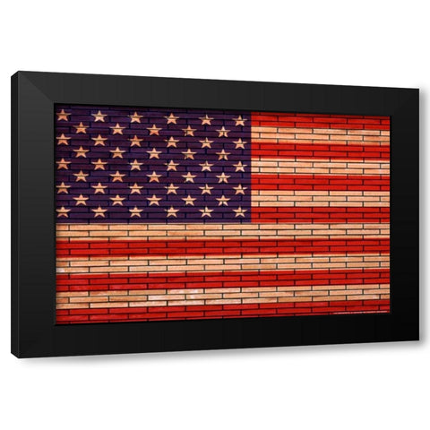 Flag 13 Black Modern Wood Framed Art Print by Nobleworks, Inc.