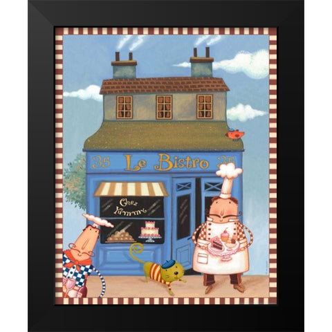 Chef 5 Chez Bistro Black Modern Wood Framed Art Print by Eisner, Viv