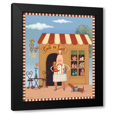Chef 6 Cafe Au Lait Black Modern Wood Framed Art Print by Eisner, Viv