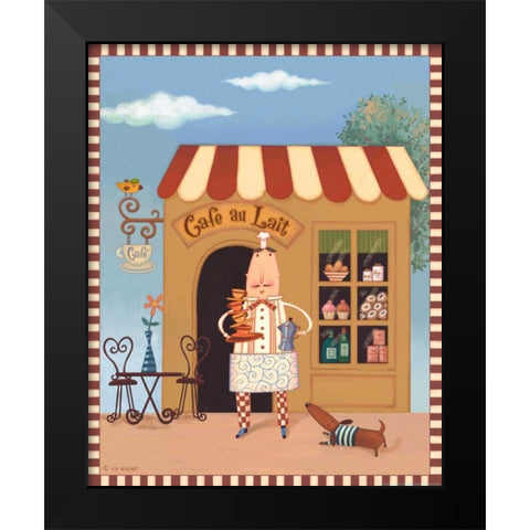 Chef 6 Cafe Au Lait Black Modern Wood Framed Art Print by Eisner, Viv