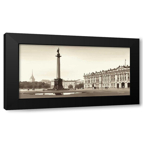 Winter Palace, St. Petersburg Black Modern Wood Framed Art Print with Double Matting by Ryazanov