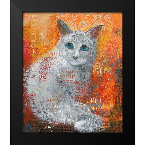 MILO Black Modern Wood Framed Art Print by Mizo