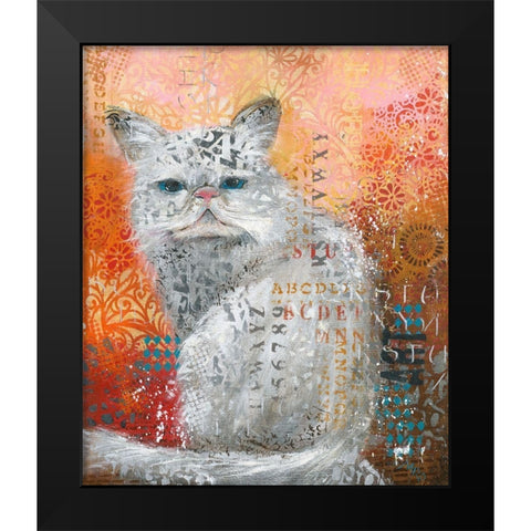 YOLA Black Modern Wood Framed Art Print by Mizo