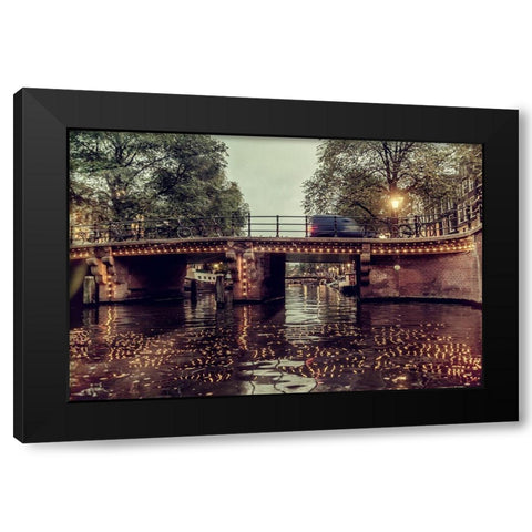 Amsterdam Black Modern Wood Framed Art Print with Double Matting by Kostka, Vladimir