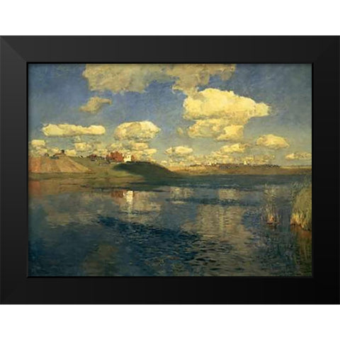 Lake Russia, 1900 Black Modern Wood Framed Art Print by Levitan, Isaac