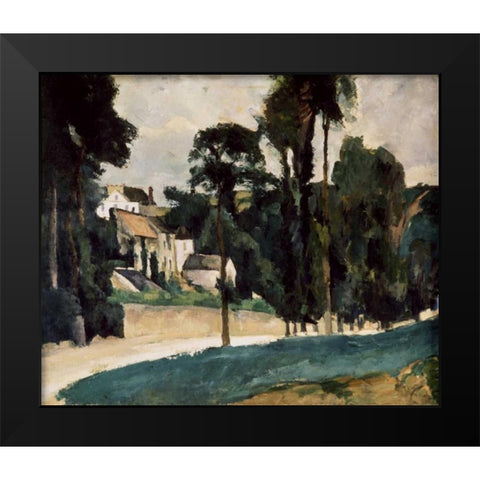 A Way In A Path Black Modern Wood Framed Art Print by Cezanne, Paul
