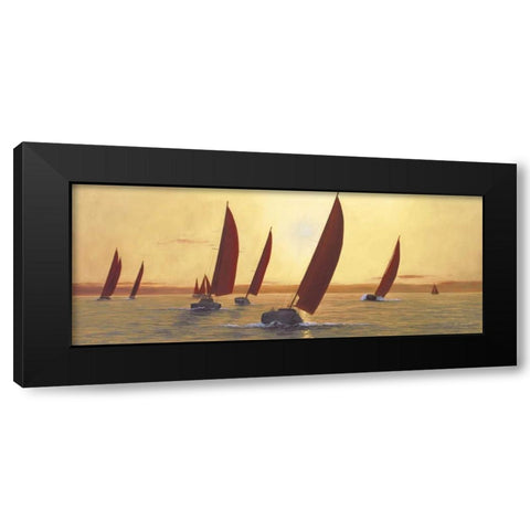 Sailing Sailing Black Modern Wood Framed Art Print with Double Matting by Romanello, Diane