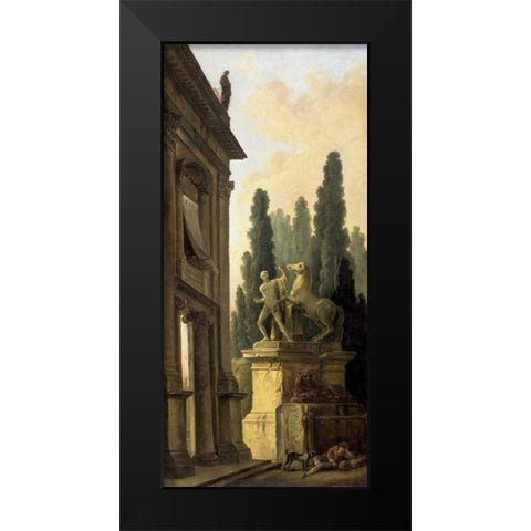 Minstrel Afternoon Black Modern Wood Framed Art Print by Robert, Hubert