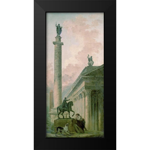 Roman Obelisk Black Modern Wood Framed Art Print by Robert, Hubert
