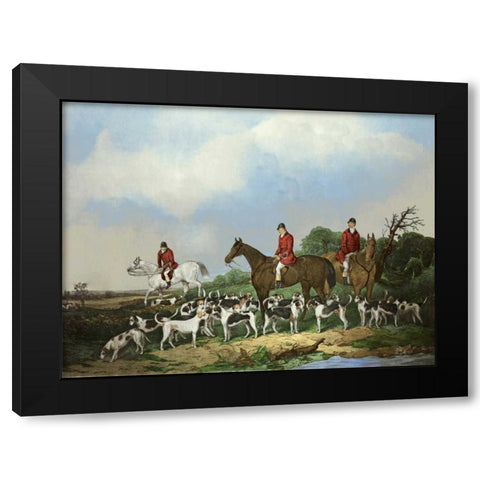 The Old Berkshire Hunt Black Modern Wood Framed Art Print with Double Matting by Goode