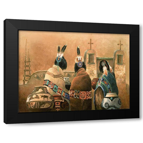 Mission Trio Black Modern Wood Framed Art Print by Lee, James