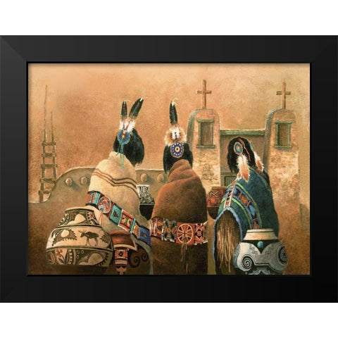Mission Trio Black Modern Wood Framed Art Print by Lee, James
