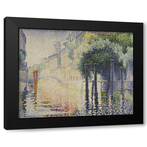 Rio San Trovaso, Venice Black Modern Wood Framed Art Print with Double Matting by Cross, Henri Edmond