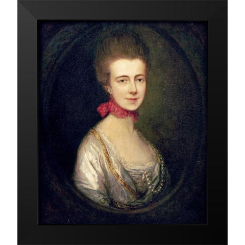 Portrait of Miss Boone Black Modern Wood Framed Art Print by Gainsborough, Thomas