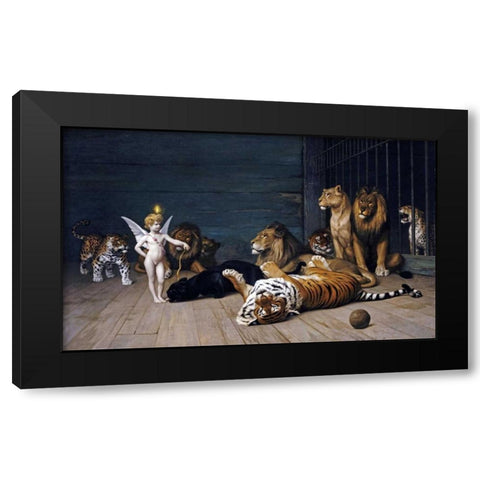 Whoever You Are, Here Is Your Master - Love, The Conqueror Black Modern Wood Framed Art Print with Double Matting by Gerome, Jean Leon