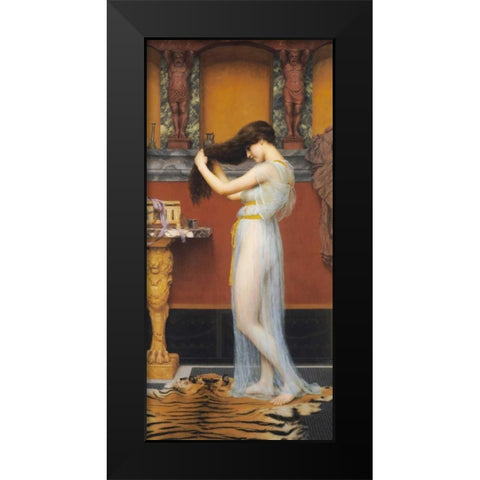 The Toilet Black Modern Wood Framed Art Print by Godward, John William