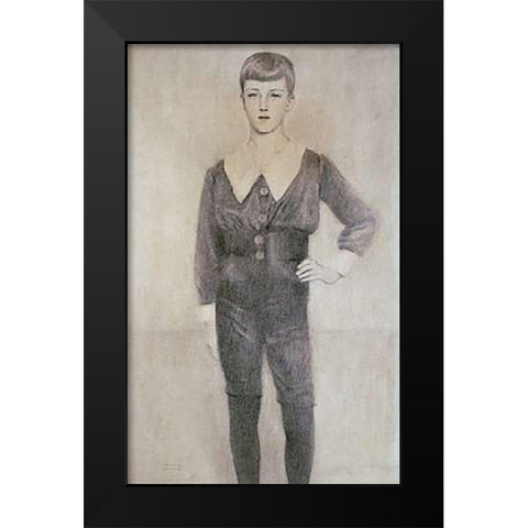 Prince Leopold of Belgium Black Modern Wood Framed Art Print by Khnopff, Fernand