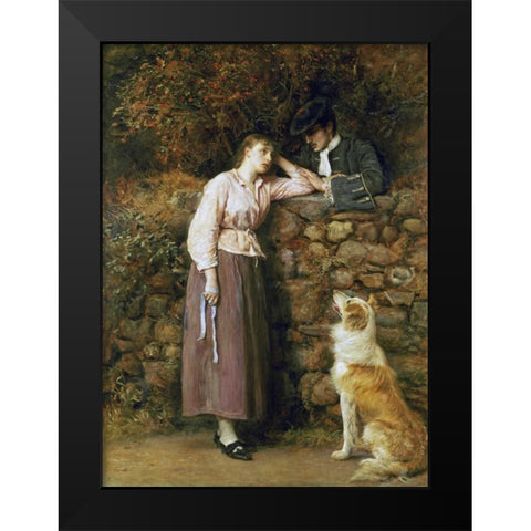Effie Deans Black Modern Wood Framed Art Print by Millais, John Everett