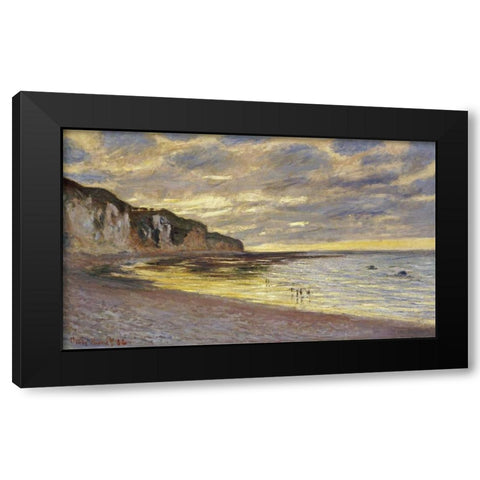 Pointe de Lailly, maree basse Black Modern Wood Framed Art Print with Double Matting by Monet, Claude