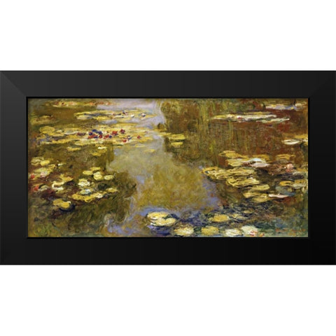 The Lily Pond Black Modern Wood Framed Art Print by Monet, Claude