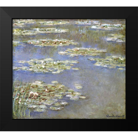 Nympheas, 1905 Black Modern Wood Framed Art Print by Monet, Claude