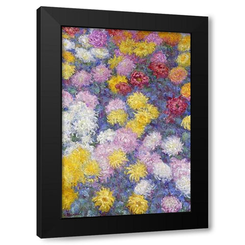 Museumysanthemums Black Modern Wood Framed Art Print with Double Matting by Monet, Claude