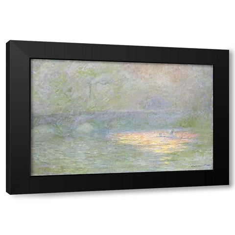 Waterloo Bridge, 1902 Black Modern Wood Framed Art Print by Monet, Claude