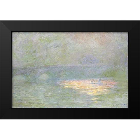 Waterloo Bridge, 1902 Black Modern Wood Framed Art Print by Monet, Claude