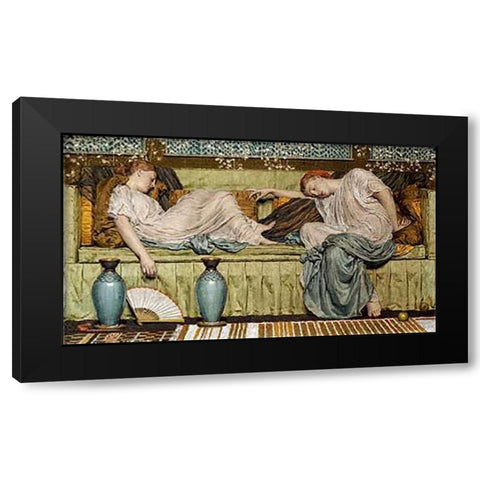 Apples Black Modern Wood Framed Art Print with Double Matting by Moore, Albert Joseph