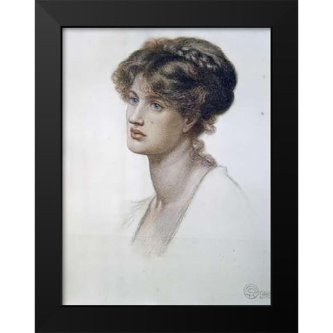 Portrait of Mrs. William J. Stillman Black Modern Wood Framed Art Print by Rossetti, Dante Gabriel