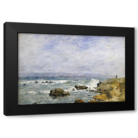 Antibes, La Pointe De Lilette Black Modern Wood Framed Art Print by Boudin, Eugene