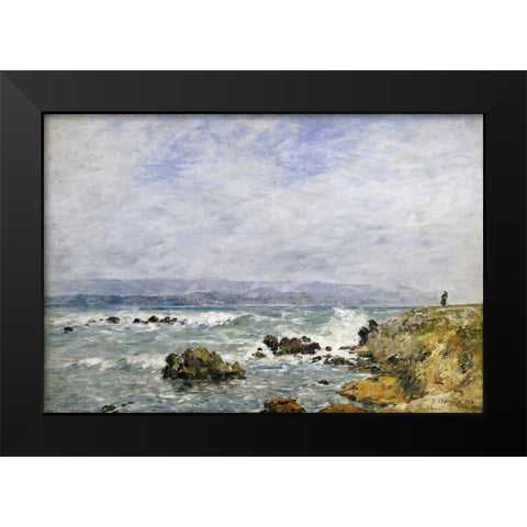 Antibes, La Pointe De Lilette Black Modern Wood Framed Art Print by Boudin, Eugene
