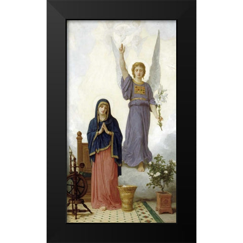The Annunciation Black Modern Wood Framed Art Print by Bouguereau, William-Adolphe