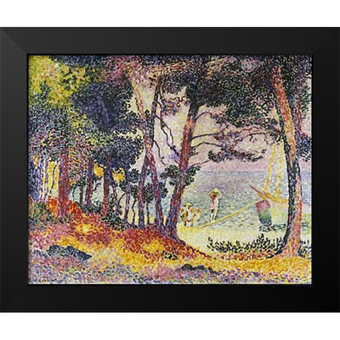 The Pine Wood (Provence) Black Modern Wood Framed Art Print by Cross, Henri Edmond