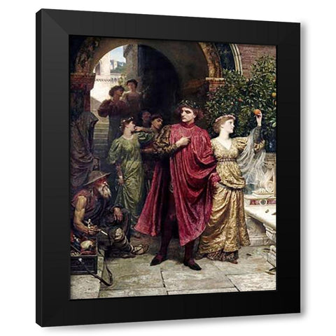 The Symbol Black Modern Wood Framed Art Print with Double Matting by Dicksee, Frank