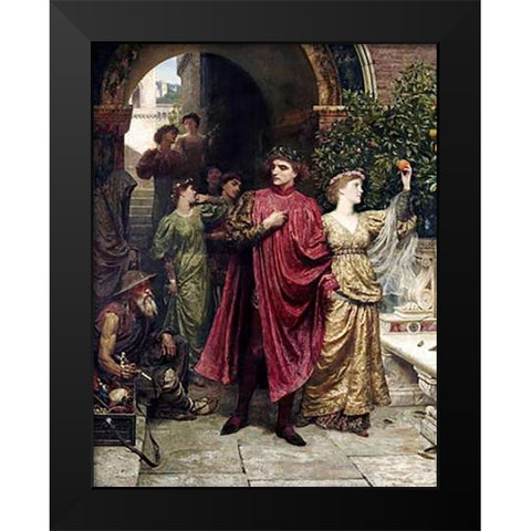 The Symbol Black Modern Wood Framed Art Print by Dicksee, Frank