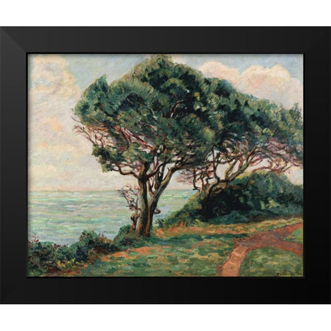 La Pointe De La Pierriere, St. Palais Black Modern Wood Framed Art Print by Guillaumin, Armand