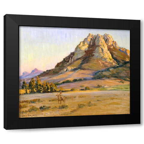 Castle Crags, San Luis Obispo Black Modern Wood Framed Art Print with Double Matting by Hazard, Arthur Merton