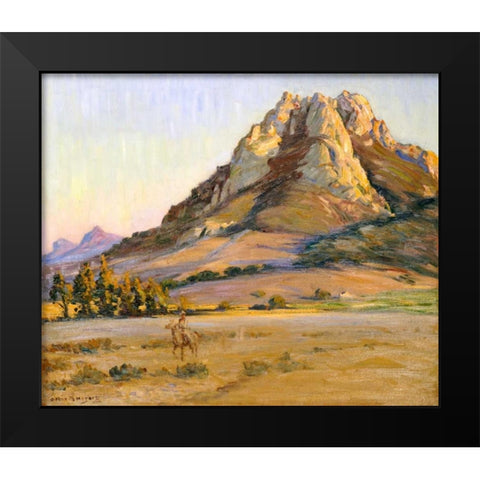 Castle Crags, San Luis Obispo Black Modern Wood Framed Art Print by Hazard, Arthur Merton