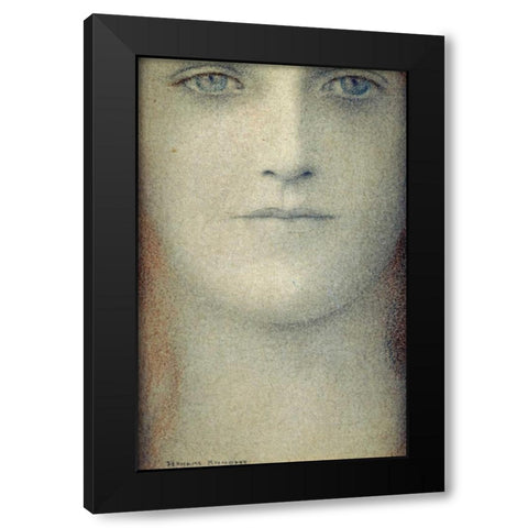 Study of a Woman Black Modern Wood Framed Art Print by Khnopff, Fernand