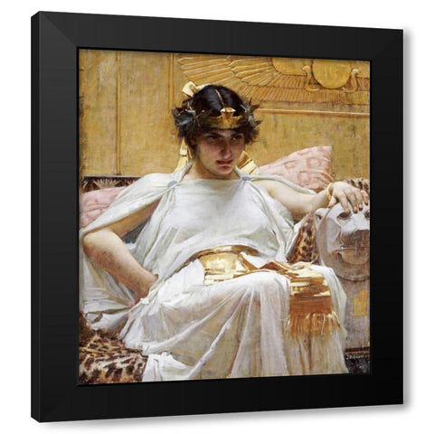 Cleopatra Black Modern Wood Framed Art Print by Waterhouse, John William