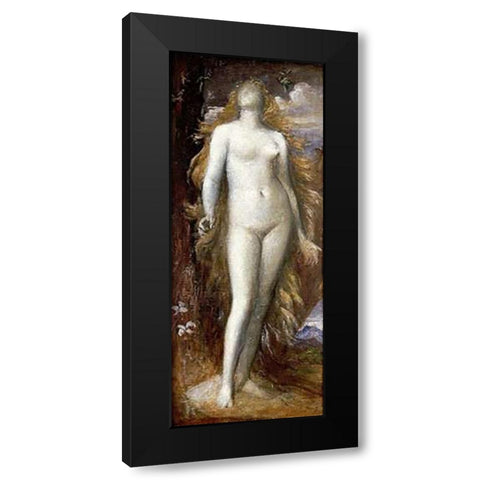 She Shall Be Called Woman Black Modern Wood Framed Art Print with Double Matting by Watts, George Frederick