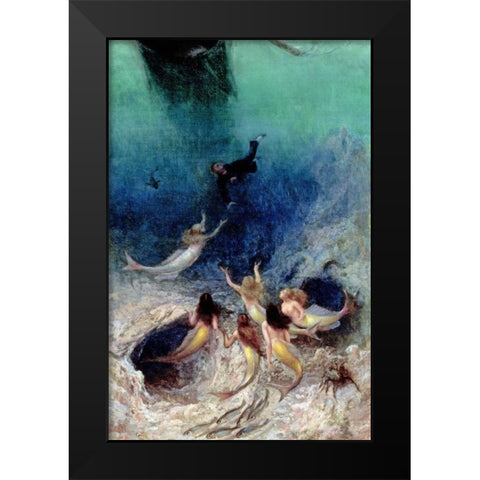 A Sailors Delight Black Modern Wood Framed Art Print by Beard, William Holbrook