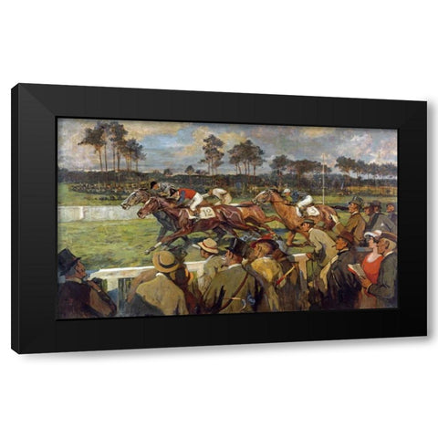Racing, Hoppe-Garden, Berlin Black Modern Wood Framed Art Print by Berlin School