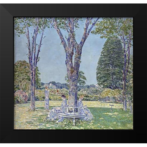 The Audition, East Hampton Black Modern Wood Framed Art Print by Hassam, Childe