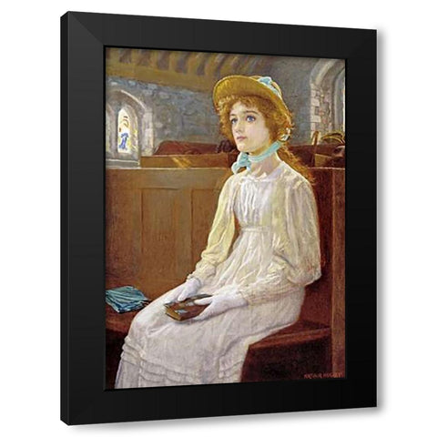 Faith Black Modern Wood Framed Art Print by Hughes, Arthur